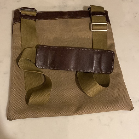 Prada Canapa Brown Jacquard leather messenger bag unisex - Picture 5 of 9